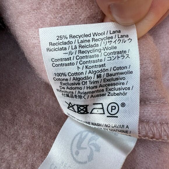 Outerknown Womens Vest XS Wool Blend Pink Fleece Full Zip Pockets NWT - Picture 4 of 8